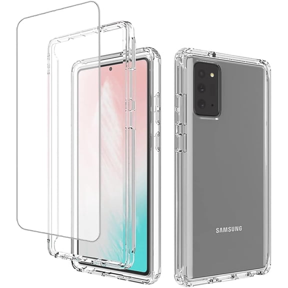 NEOYFC for Galaxy Note 20 5G, SM-N981U: Crystal Clear, Full-Body Protection, Built-in Screen Protector, Shock-Absorbent, Wireless Charging Compatible