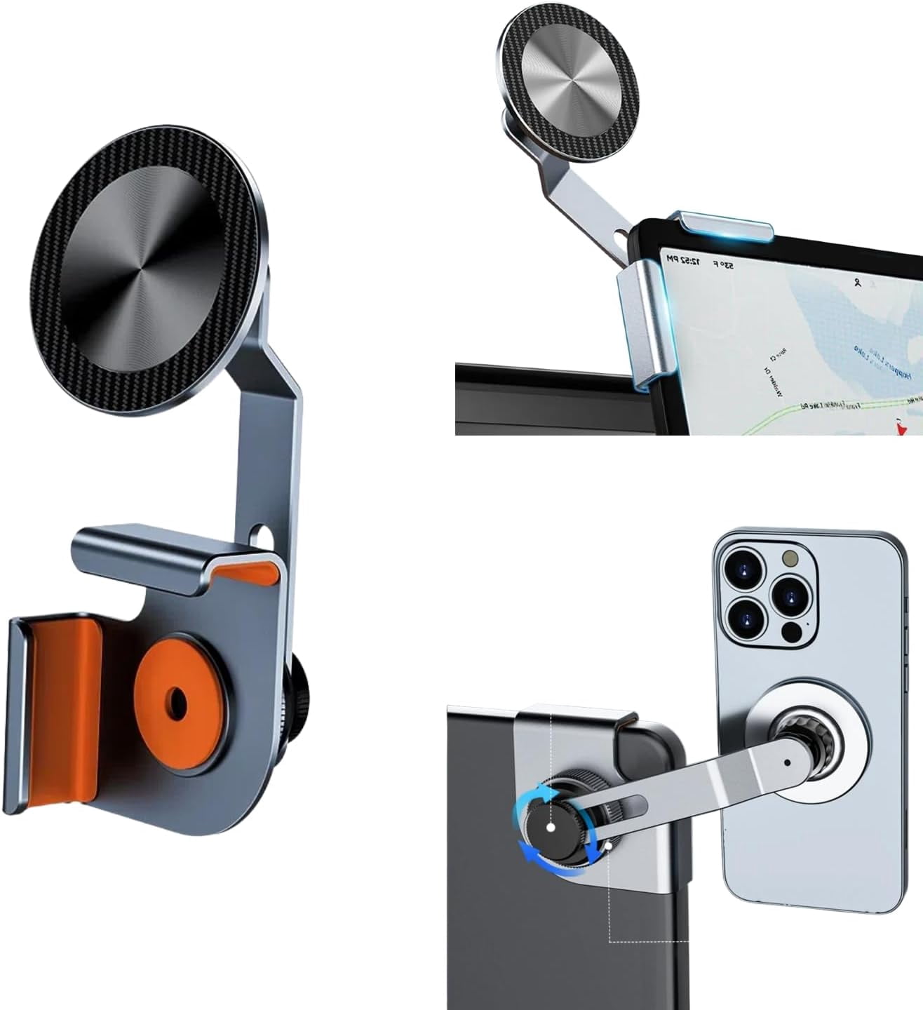 NEOYFC for  Phone Holder for Tesla Model Y/3/S/X, for MagSafe Magnetic Car Dash Phone Holder for Tesla,PC Monitor Extension Holder,Fits All Phone