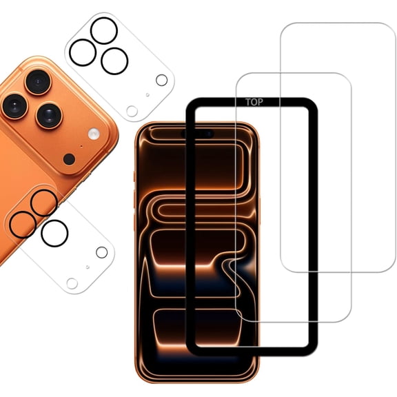 NEOYFC for Protector For iPhone17Pro Tempered Glass 2-Pack Camera Lens Protector Film 2-Pack With Easy Alignment Tool