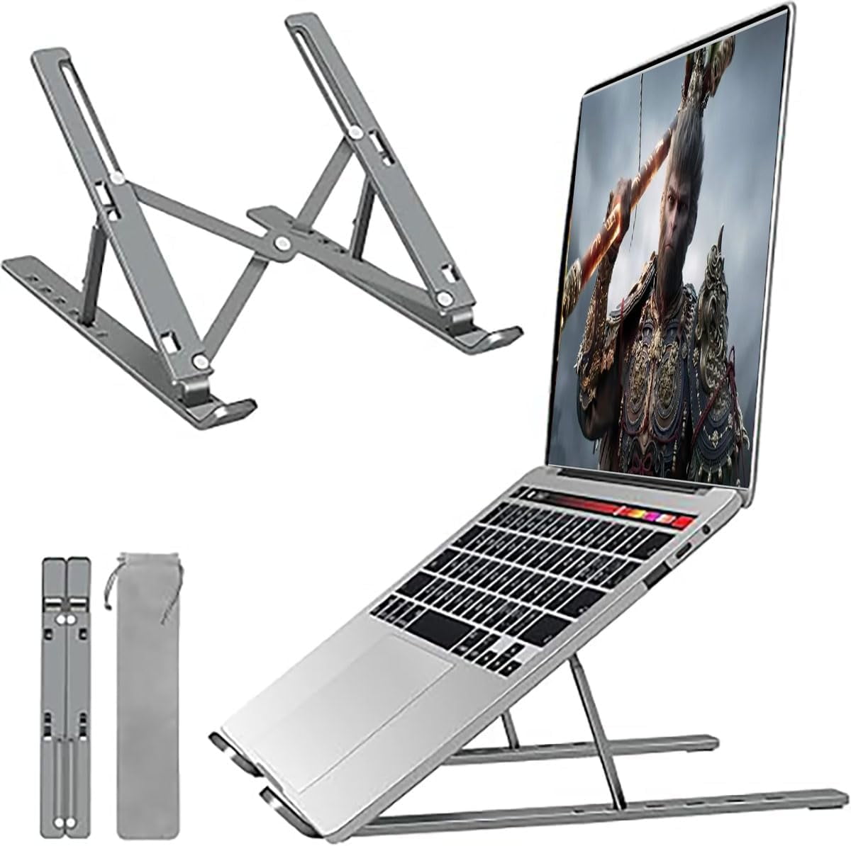 NEOYFC for  Stand for Dell Inspiron 16 15 13 14 12 17 inch Laptop, Ergonomic 6-Levels Angles Adjustable Computer Stand, All Aluminum Laptop Stand