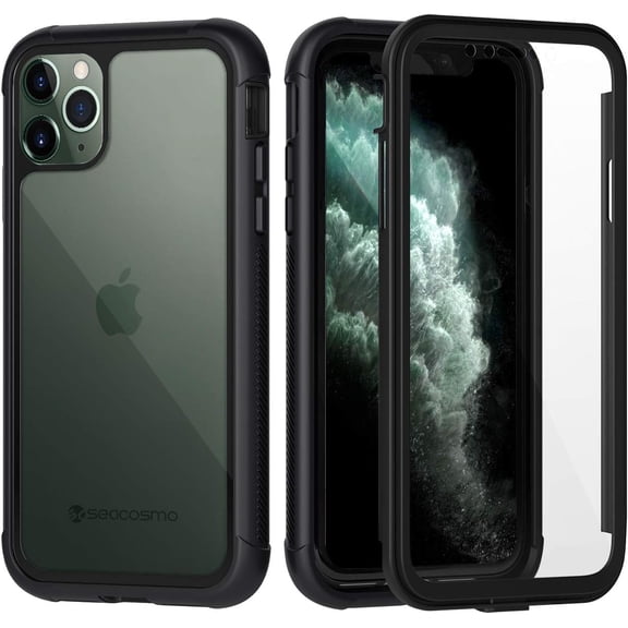 NEOYFC  for iPhone 11 Pro Case, Military Grade Protection Full Body Shockproof Protection, with Built-in Screen Protector Slim Bumper Protective Phone Case for iPhone 11 Pro, Black