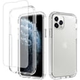 thumbnail image 1 of NEOYFC for  iPhone 11 Pro Max Case with Tempered Glass Screen Protector, Soft 360 Full Body Shockproof Hybrid Bumper Crystal Clear Case Cover for iPhone 11 Pro Max 6.5" (Clear), 1 of 7