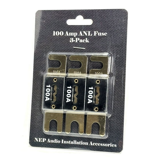 NEP Audio 100 Amp ANL Fuse Inline Fuse for Car Audio 3 Pack