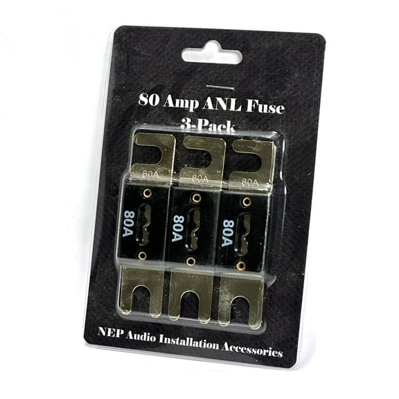 NEP Audio 80 Amp ANL Fuse Inline Fuse for Car Audio 3 Pack
