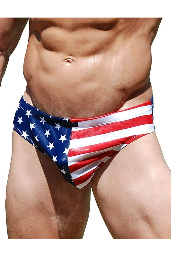 Men's American Flag Stars & Stripes Swimsuit Bikini Flag Print