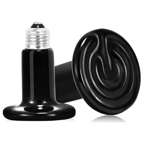NEPTONION 2 Pack Ceramic Heat Emitter - 150W Reptile Night Heat Lamp, No Light Emitted Bulb, Reliable and Safe Heat Bulb for Reptile & Amphibian
