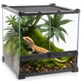 thumbnail image 1 of NEPTONION Mini Reptile Glass Terrarium 12"x12"x12" with Aluminum Alloy Frame, Double Swinging Doors, 1 of 6