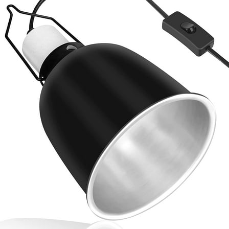 Neptonion Reptile Reflector Dome Lamp Fixture, 5.5 inch Aluminum UVB Lamp Fixture for Reptile Terrarium for UVB Bulb, Heat Bulb, Ceramic Heat Emitter