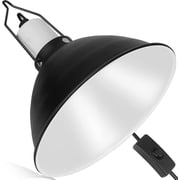 NEPTONION Reptile Reflector Dome Lamp Fixture, 8.5 inch Deep Polished Aluminum UVB Light Fixture for Reptile Glass Terrariums fit UVB UVA Bulb, Basking Heat Bulb, Ceramic Heat Emitter