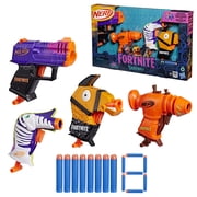Nerf Fortnite Fortnitemares 4-Blaster Pack with 8 Nerf Elite Foam Darts, Outdoor Toys for Kids Ages 8+