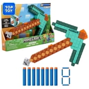 Nerf Minecraft Diamond Pickaxe Dart Blaster, 8 Nerf Elite Darts, Ages 8 and up
