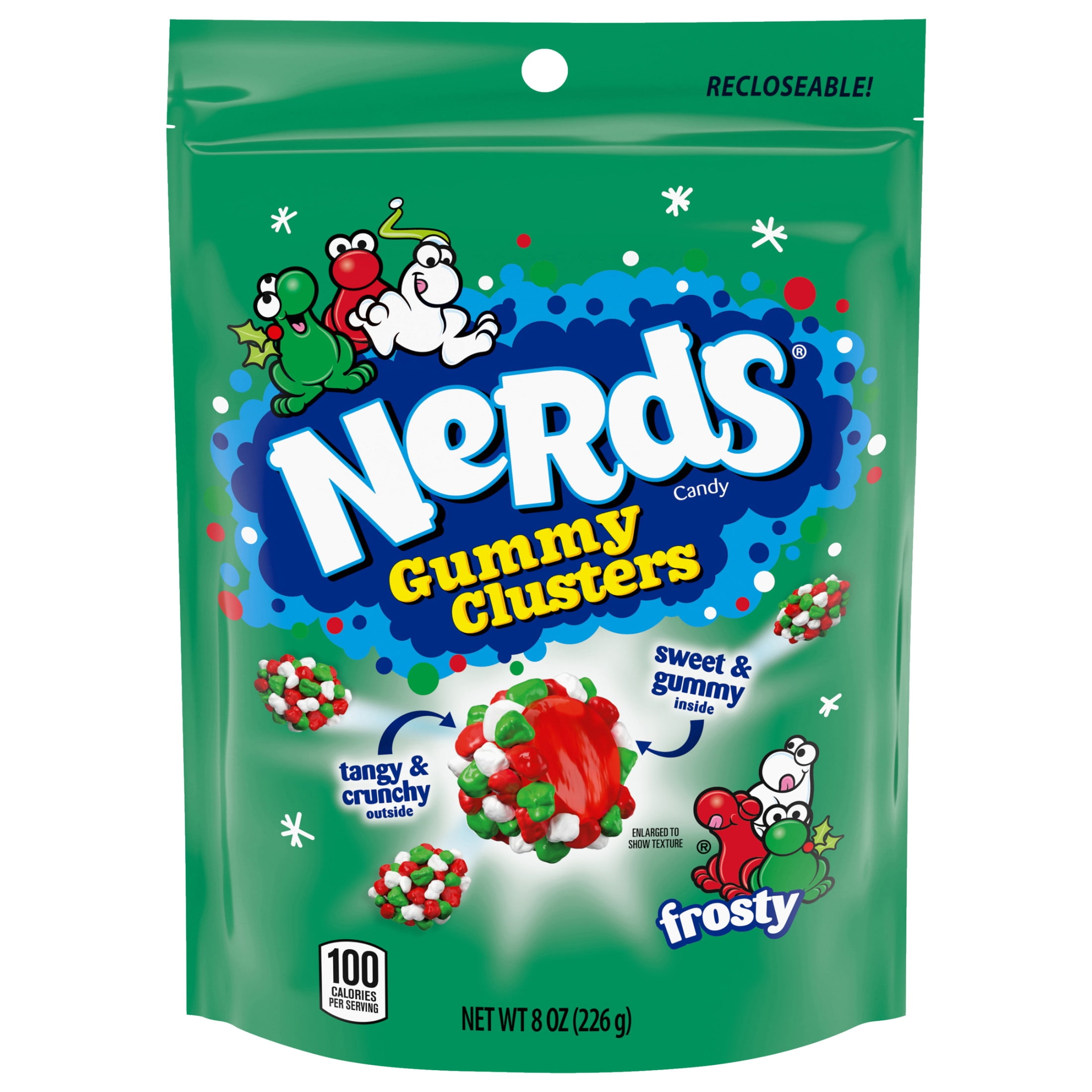 NERDS Frosty Gummy Clusters, Resealable Stand Up Bag NERDS Frosty Gummy Clusters, Resealable Stand Up Bag