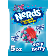 NERDS Gummy Clusters, Candy, Very Berry, Crunchy and Gummy, 5 oz