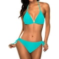 thumbnail image 1 of NEREID Women Triangle Bikini Sets Halter Two Piece Sexy Swimsuit String Tie Side Bathing Suit, 1 of 7