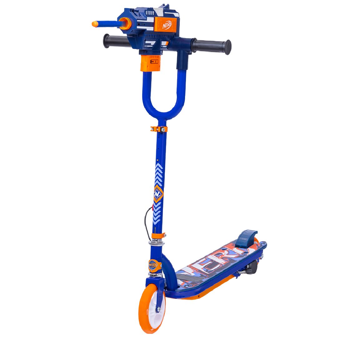 Nerf Blaster Scooter, Dual Trigger Rapid Fire Action, Includes 2 Clips