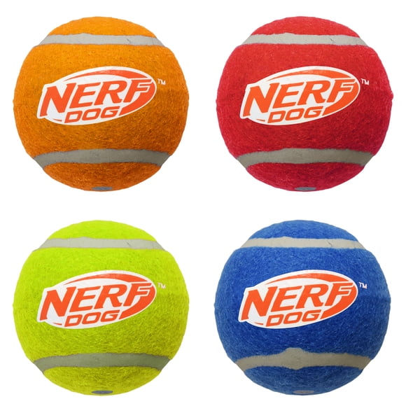 Nerf Dog 2.5 inch Squeak Tennis Ball Toy - 4 Pack