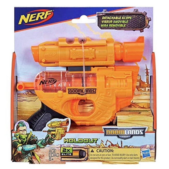 NERF Doomlands Holdout Single Shot Toy Blaster with 2 Darts Kids 8 years and older
