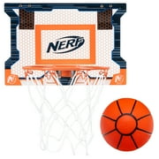NERF Over the Door Mini Basketball Hoop Set - Pro Hoop Mini Hoop Set with NERF Foam Basketball - Steel Rim Great for Dunking - Perfect Bedroom + Office Accessory Hoop
