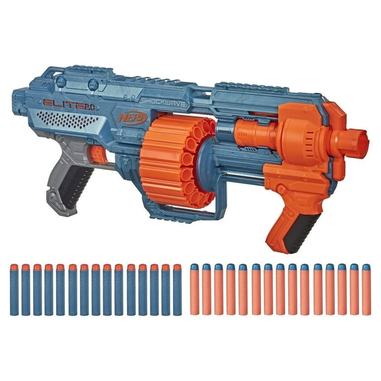 Nerf Elite 2.0 Shockwave RD-15 Dart Blaster, 30 Darts, Pump Action