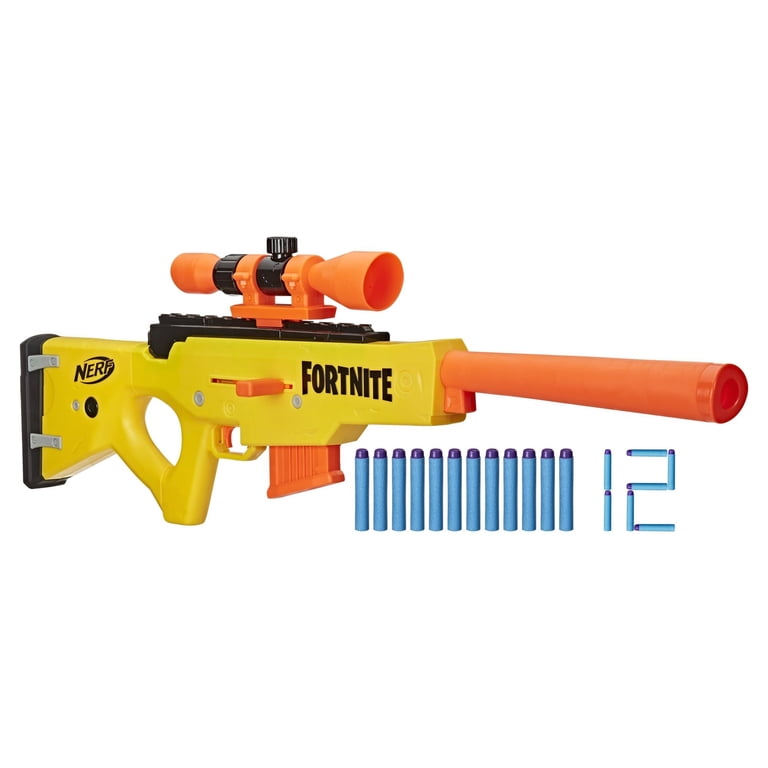 NERF ナーフ フォートナイトBASR-L トイガン セット Nerf Fortnite BASR-L Bolt-Action Blaster with 12 Darts, Kids Toy