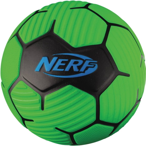NERF Kids Foam Mini Soccer Ball - Proshot Youth Soccer Ball - 7" Indoor + Outdoor Ball for Kids + Toddlers -Green/Blue