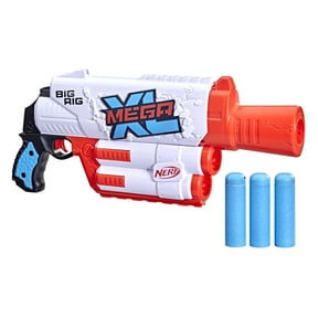 Nerf Mega XL Big Rig Kids Toy Blaster with 3 Whistler Darts