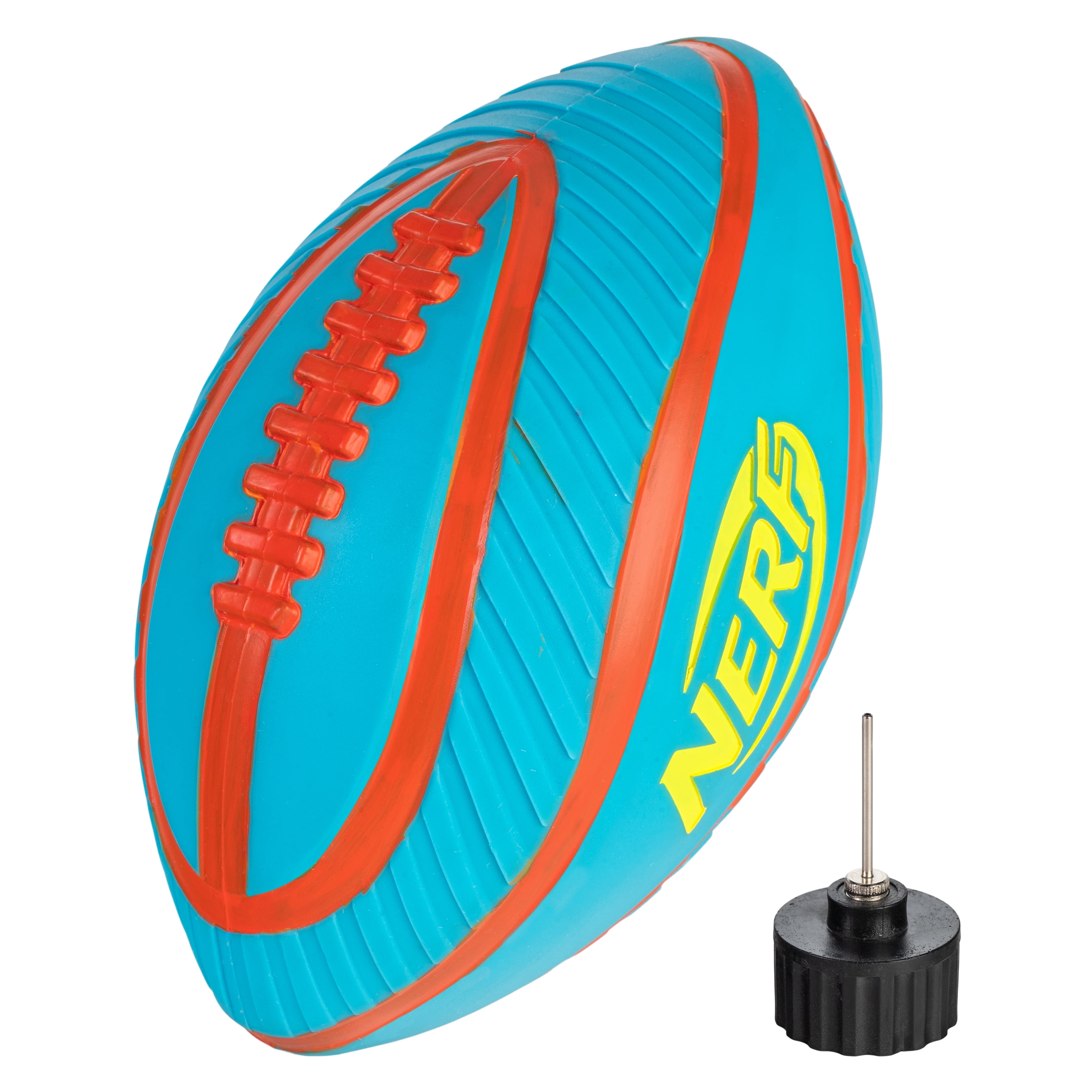 NERF Pool + Beach Water Football - Tidal Toss Pool Football for Water Games - Perfect Pool Toy for Kids - Extra Grip Waterproof Football with Inflation Pump