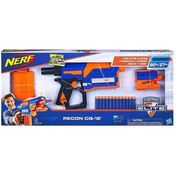 NERF Recon CQ-12 Elite Blaster with 12 Official Elite Darts