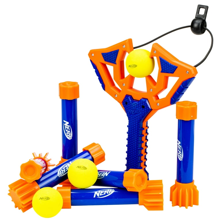 NERF Slingshot Challenge Kids Slingshot Bowling Game Set Toy
