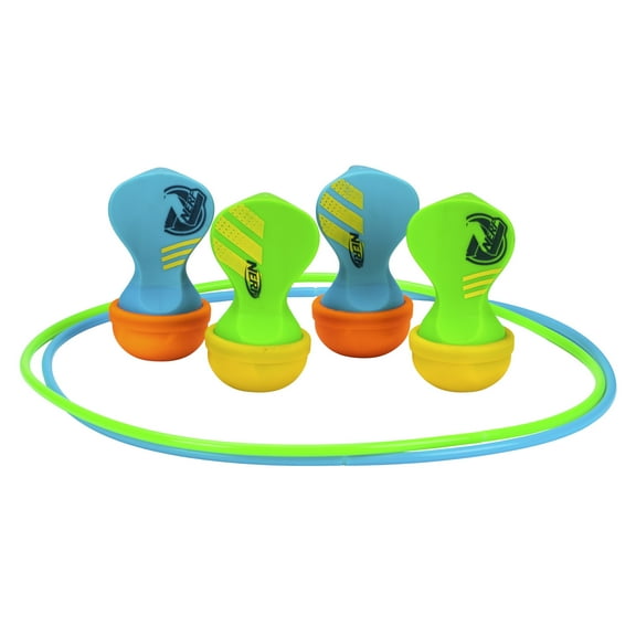 NERF Soft Tip Lawn Darts - Fun Outdoor Family Yard Game - Adults + Kids Soft Tip Lawn Dart Set - Perfect for Camping, Backyard + Outdoors - Includes (4) NERF Soft Tipped Lawn Darts + (2) Targets