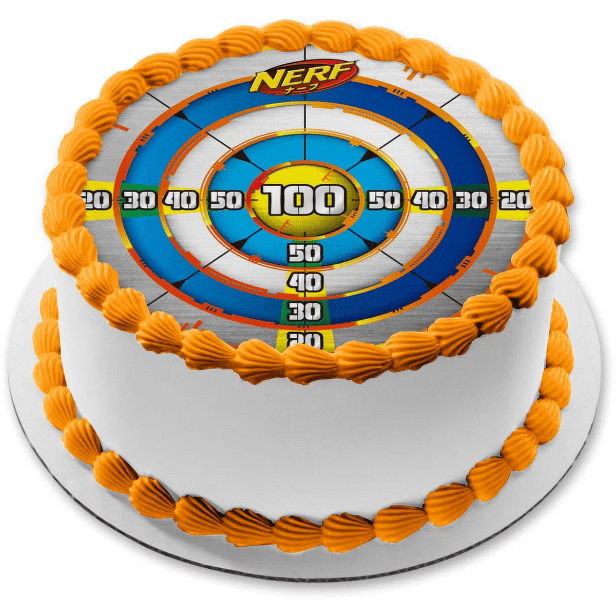 NERF Logo Happy Nerfday I Would Take a NERF Bullet for You Edible Cupcake  Topper Images ABPID04613