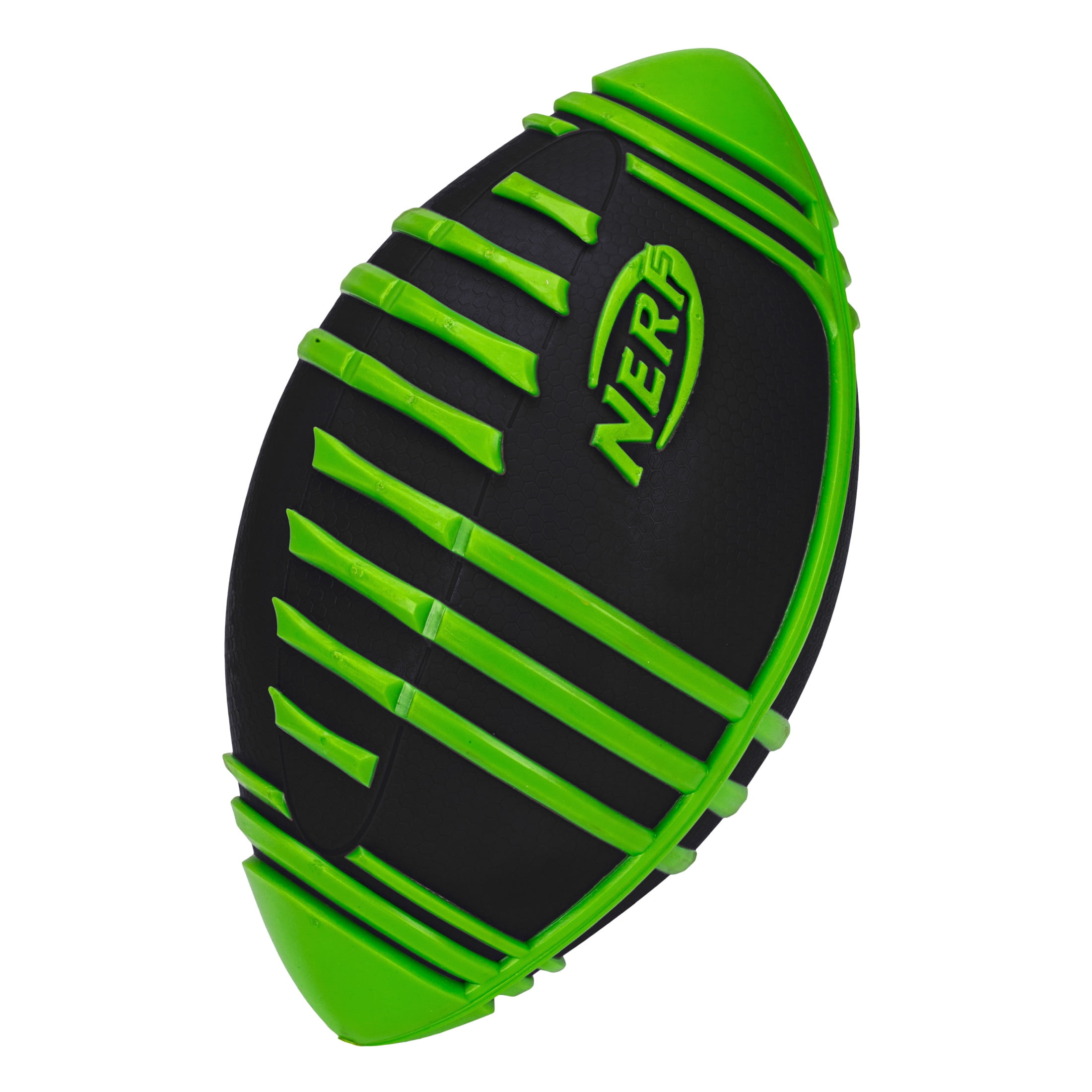 NERF Weather Blitz Kids Foam Football - Youth Weatherproof Soft Foam Ball - Indoor + Outdoor Football for Kids - Small Junior NERF Foam Football - 9" Inch Youth Sized Football - Green