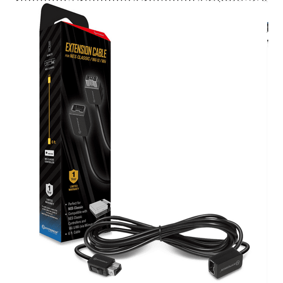 NES Classic Edition/ Wii U/ Wii Extension Cable (6 ft.) - Hyperkin