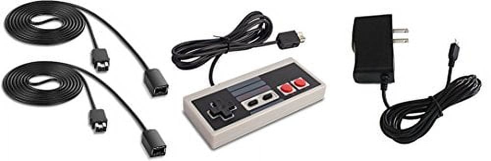 NES Mini Classic Edition Accessory Bundle from TheKidMall - 1 Controller, 1 Power Supply, 2 Long 6ft Extension Cables