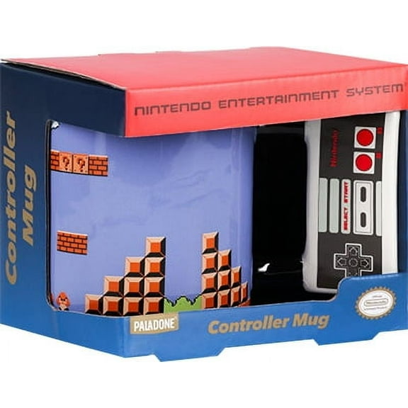 NES Nintendo Controller Shaped Mug, Ceramic 10fl oz (300ml) Officially Licensed Gifting by Paladone