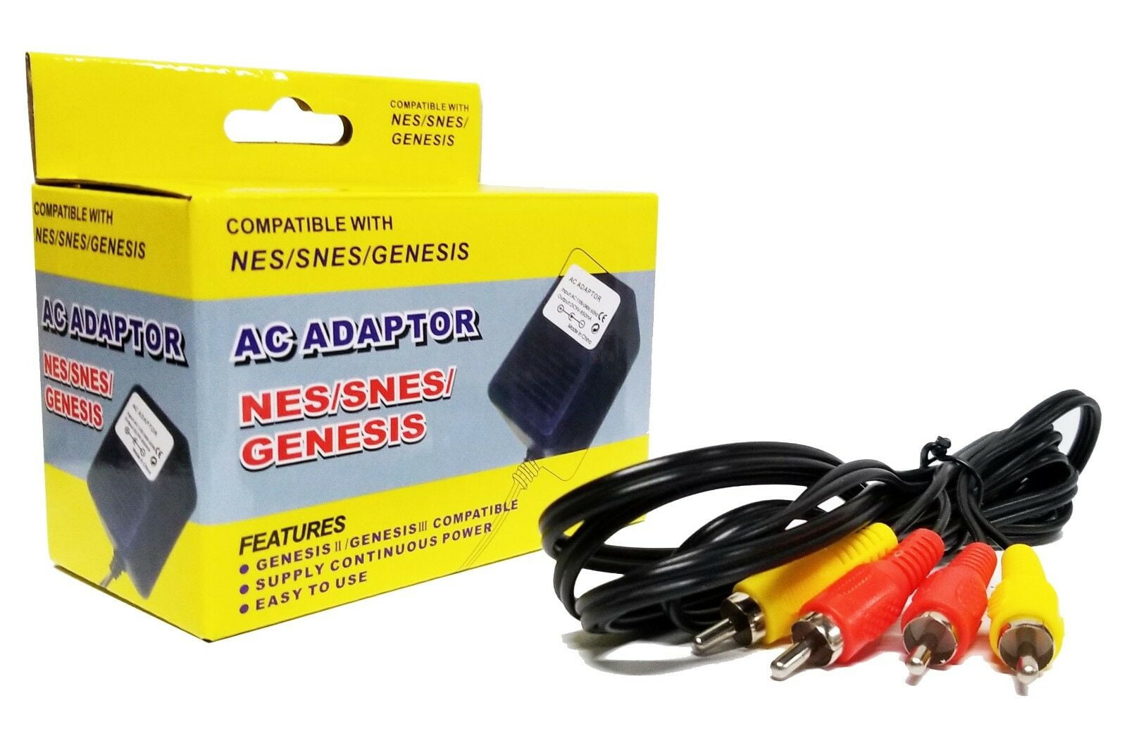 NES Original NES Hookup Connection Kit AC Adapter Power Cord + AV Cable 
