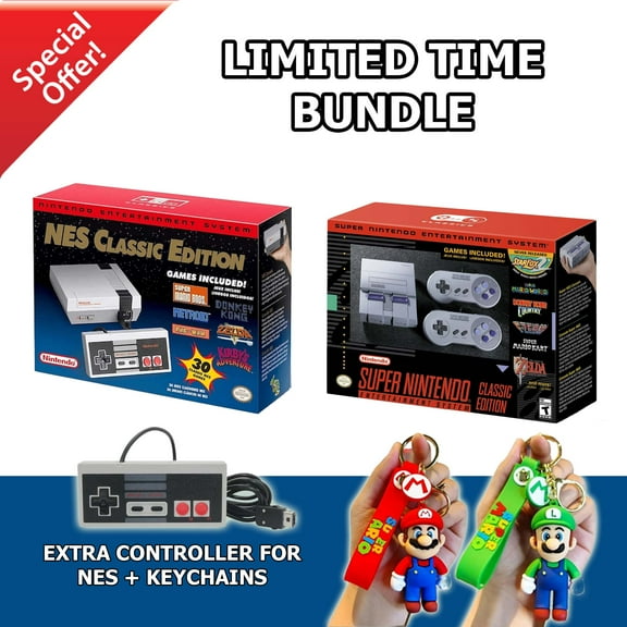NES and SNES Classic Edition Special BUNDLE Extra Controller + GIFTS