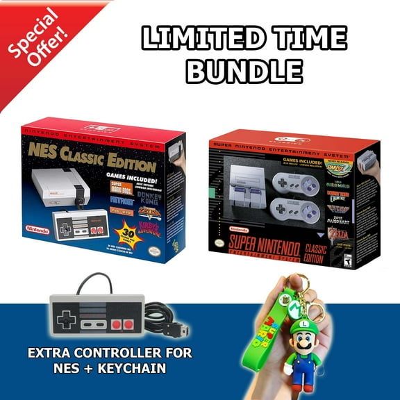 NES and SNES Classic Edition Special BUNDLE Extra Controller + GIFTS