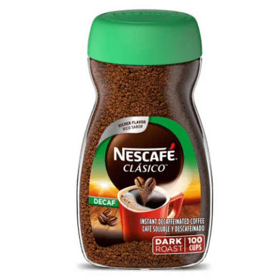 NESCAF CLSICO Decaf Dark Roast Instant Coffee,  7 oz
