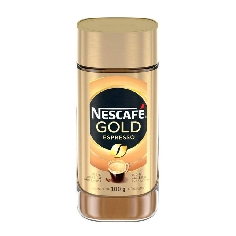 NESCAFÉ Gold Espresso Instant Coffee, 100g Jar - Imported from Canada 
