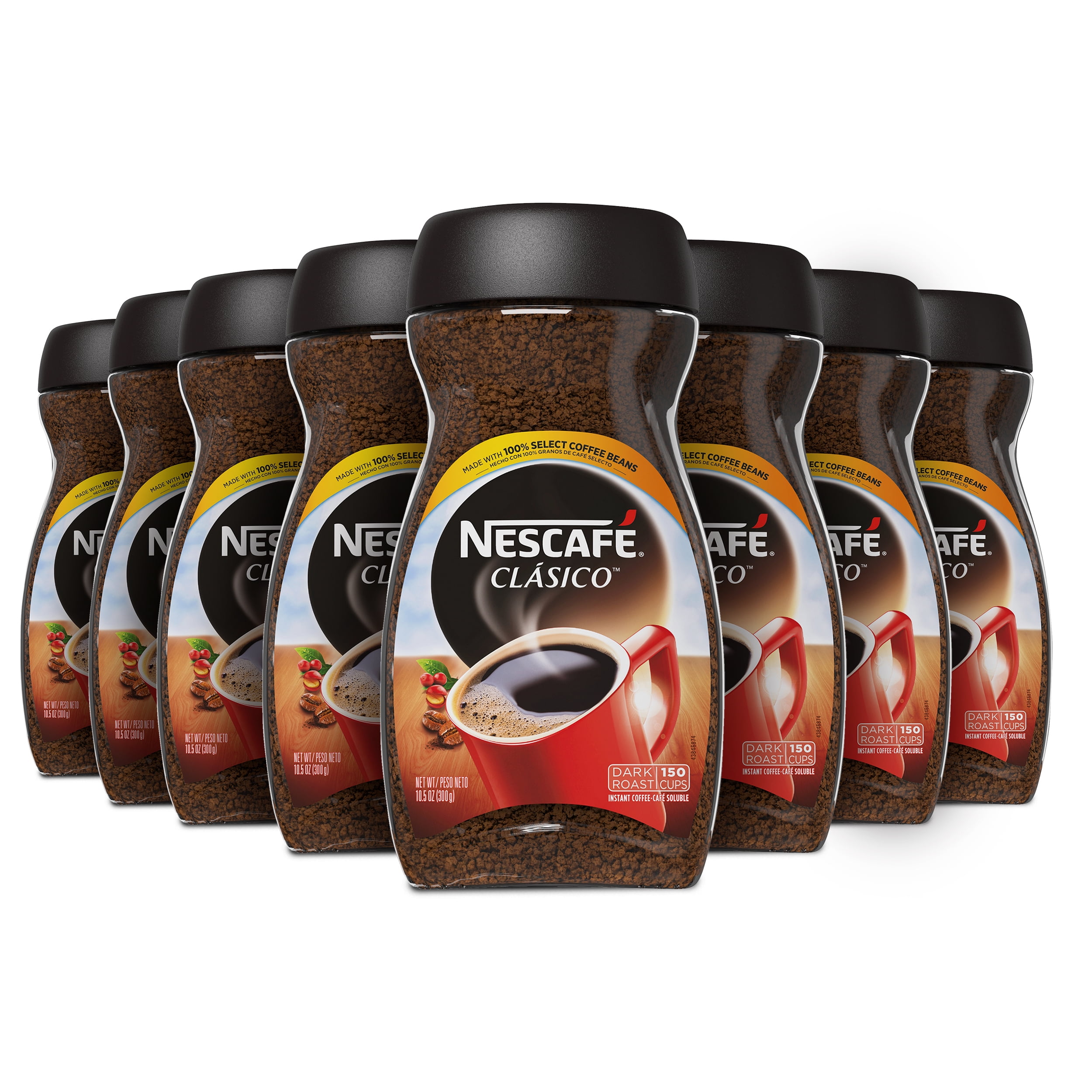NESCAFE PREMIUM BLEND DARK ROAST 120g×6袋 Nescafé Clásico Dark Roast Instant Coffee, 10.5 oz, 8 Pack