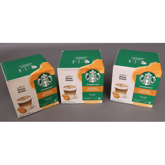 NESCAFE DOLCE GUSTO Starbucks Caramel Macchiato Coffee Pods x12 (Pack of 3, Total 36 Pods)