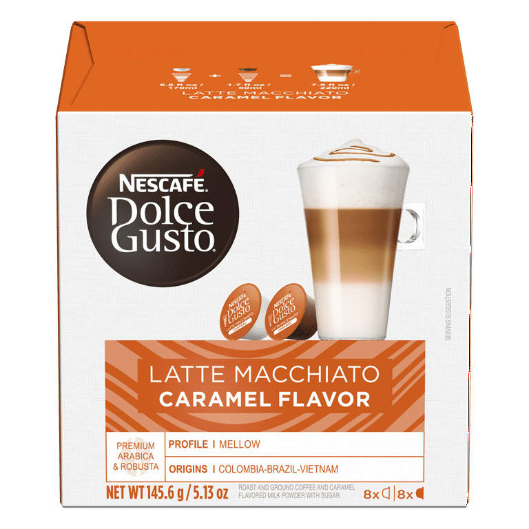 NESCAFE Dolce Gusto Caramel Latte Macchiato Coffee Pods, Roast, Single Serve Coffee 48 Pods (24 Servings) - Walmart.com
