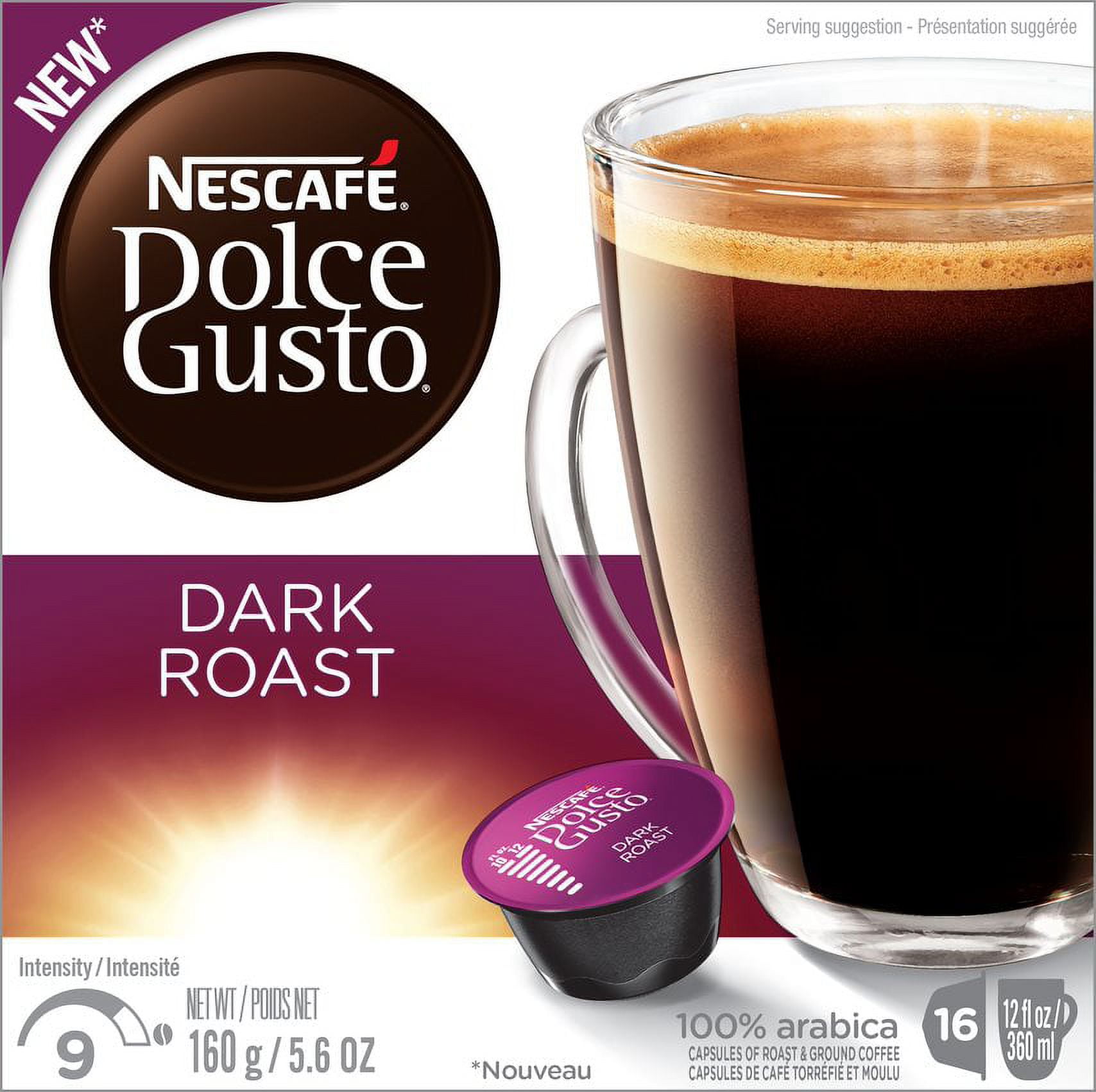 NESCAFE Dolce Gusto Dark Roast Single Serve Coffee Pods, 48 Ct 