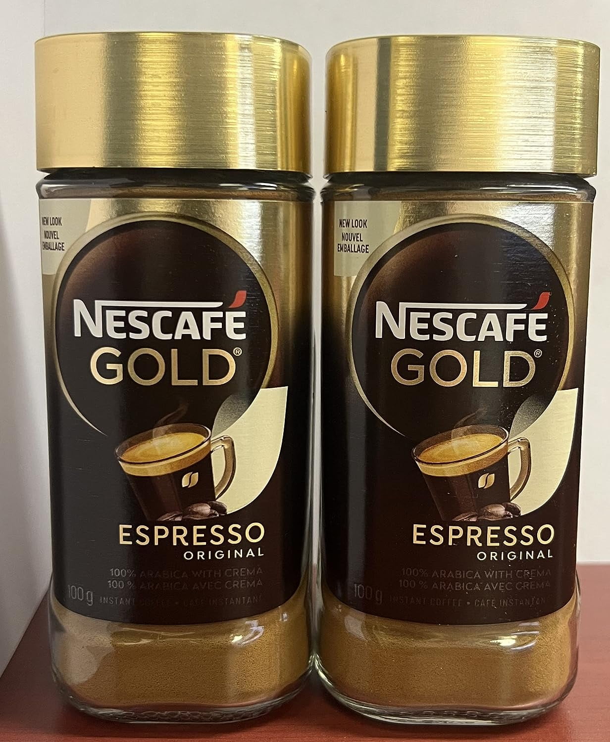 NESCAFE Gold Espresso Instant Coffee, 100g/3.5oz, Jar (2 Pack ...