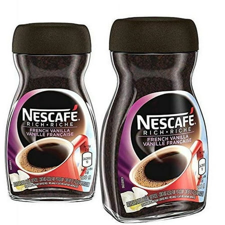 NESCAFE Rich Instant Coffee, 100g Jar, 2pk (French Vanilla) {Imported from Canada}