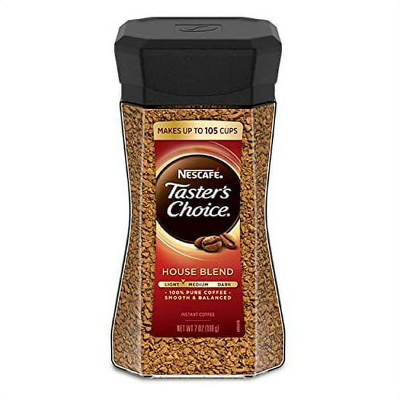 NESCAFE TASTER'S CHOICE House Blend Medium Light Roast Instant Coffee 7 oz. Jar