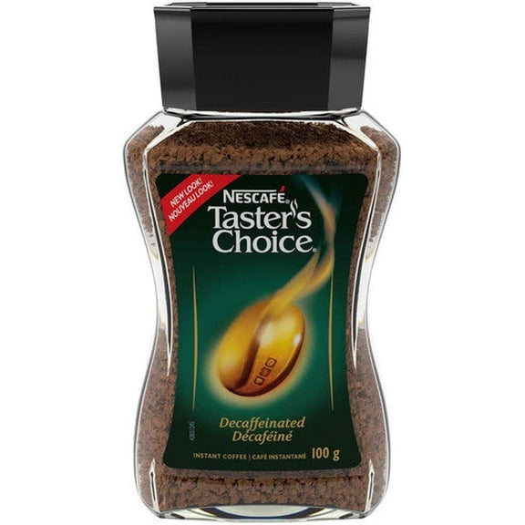 NESCAFE Taster's Choice Decaf, Instant Coffee Jar, 100g/3.5oz., {Imported from Canada}