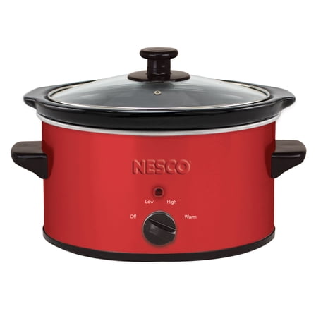 NESCO 1.5-Qt. 120-Watt Metallic Slow Cooker (Red)