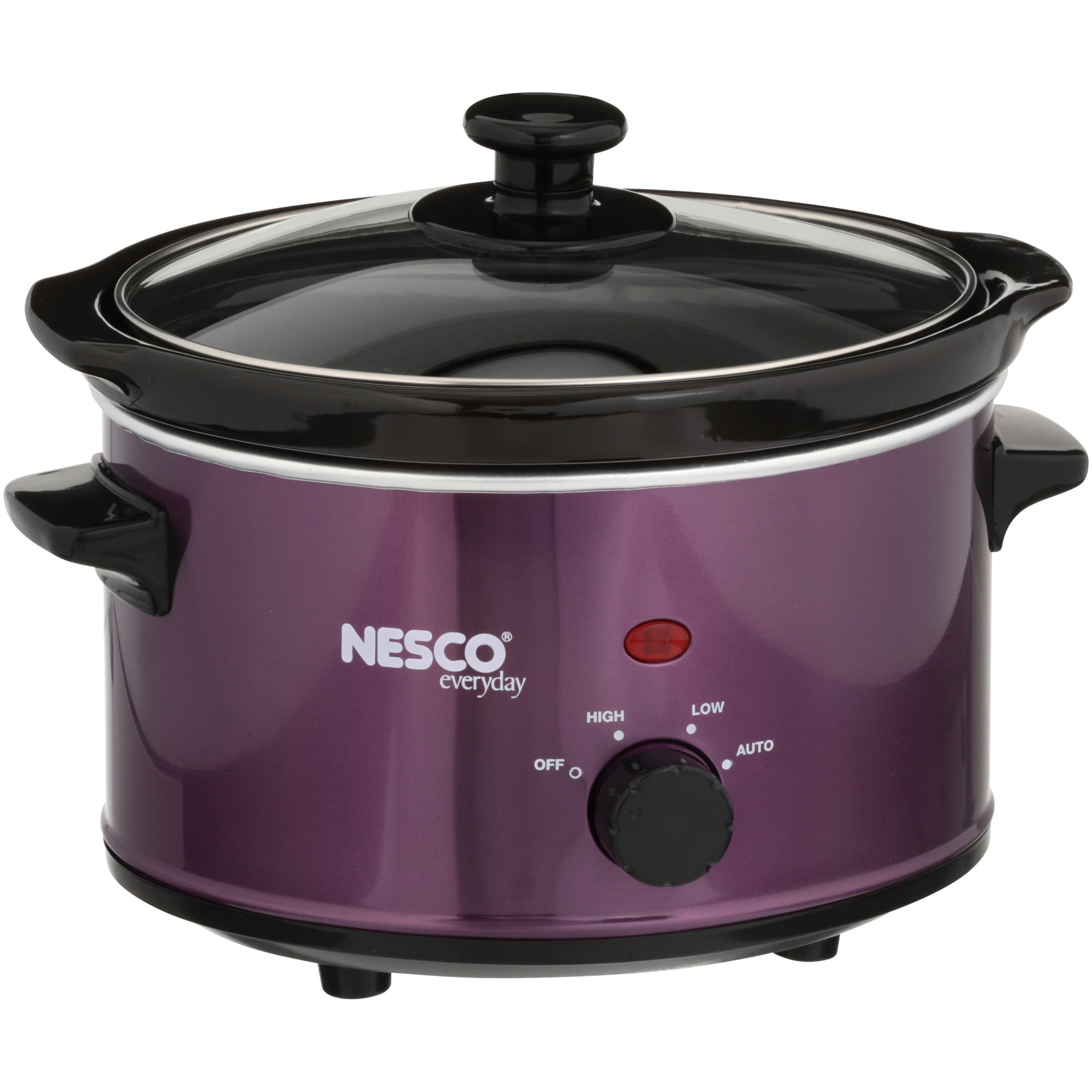 Nesco 1.5 qt Slow Cooker- NEW- Silver- 120watt- 3 heat settings- power  light
